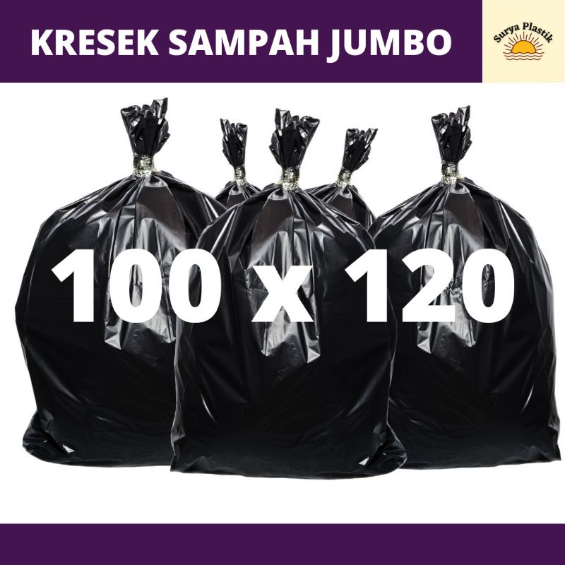 Kantong Plastik Kresek Sampah Hitam Besar Jumbo 100 x 120 cm