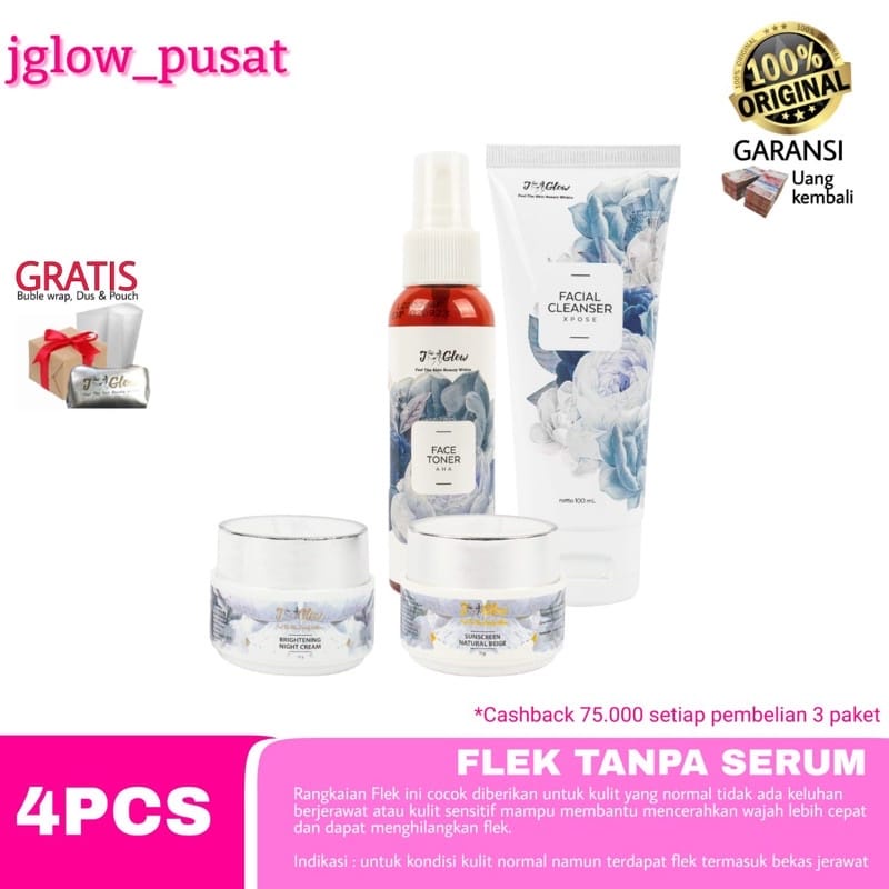 JGLOW SKINCARE PAKET FLEK HITAM BEKAS JERAWAT/ JGLOW FLEK / SKINCARE WAJAH