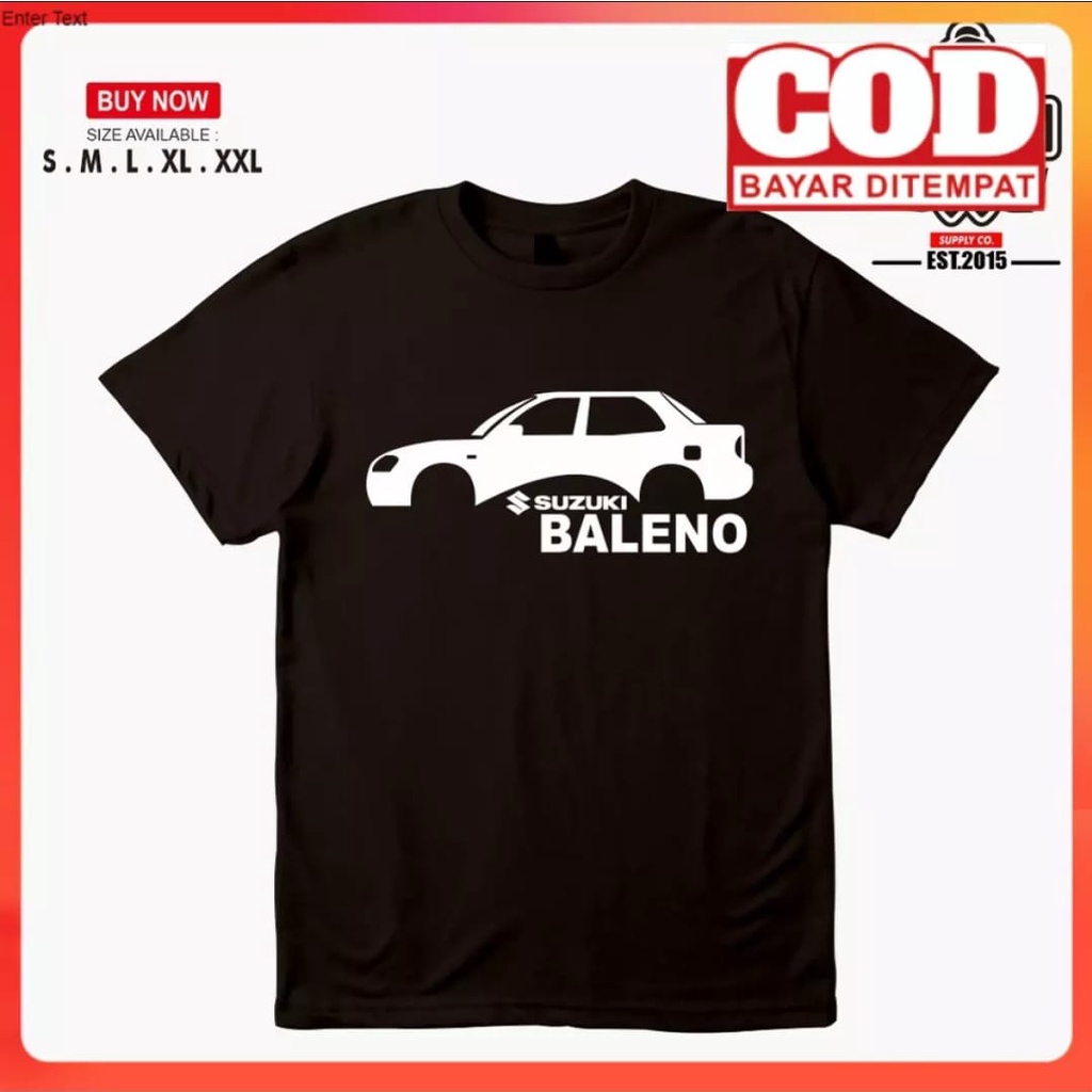 BAJU COD T-SHIRT KATUN COMBAD 30S SUZUKI BALENO