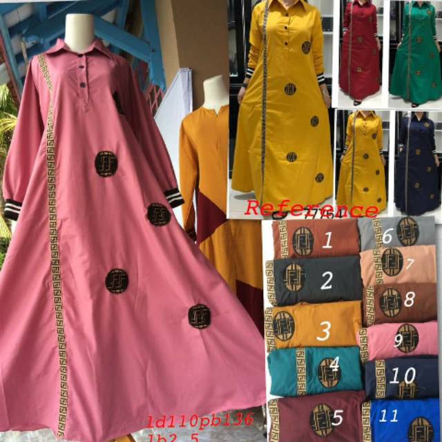 Gamis jumbo/gamis toyobo jumbo/gamis bordir/gamis toyobo /gsmis fendi /gamis fendy