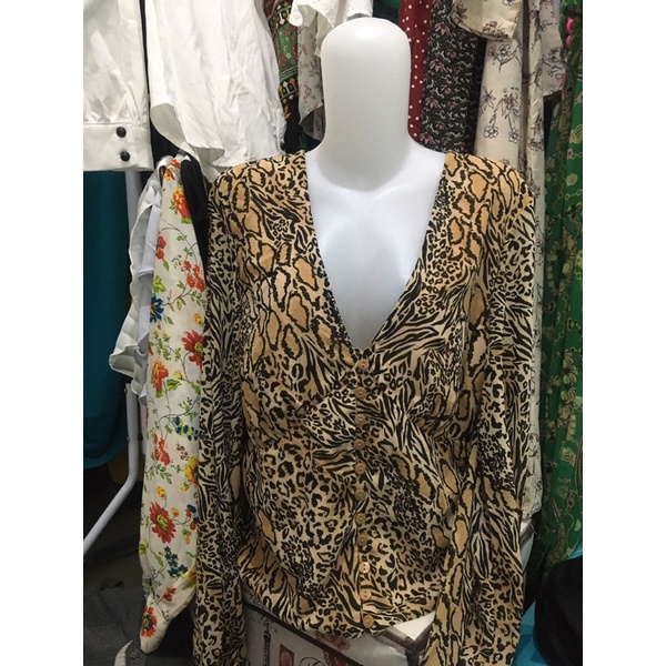 Blouse Leopard Branded Hhmmm