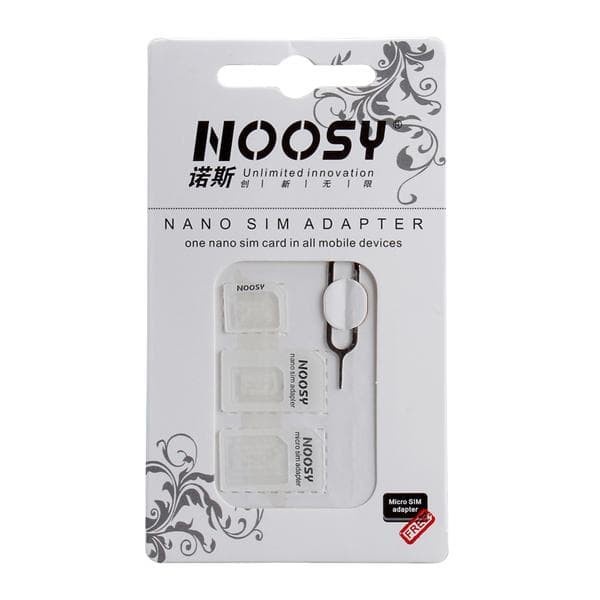 Noosy 3 in 1 - Nano Sim - Micro Sim - Card Adapter - Pin Sim Card