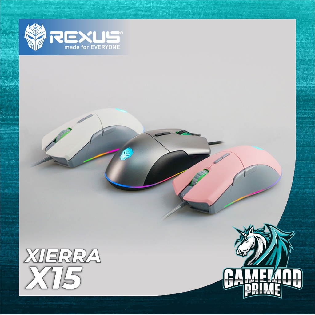 Mouse Gaming Xierra X15 Rexus Macro with RGB LED Light