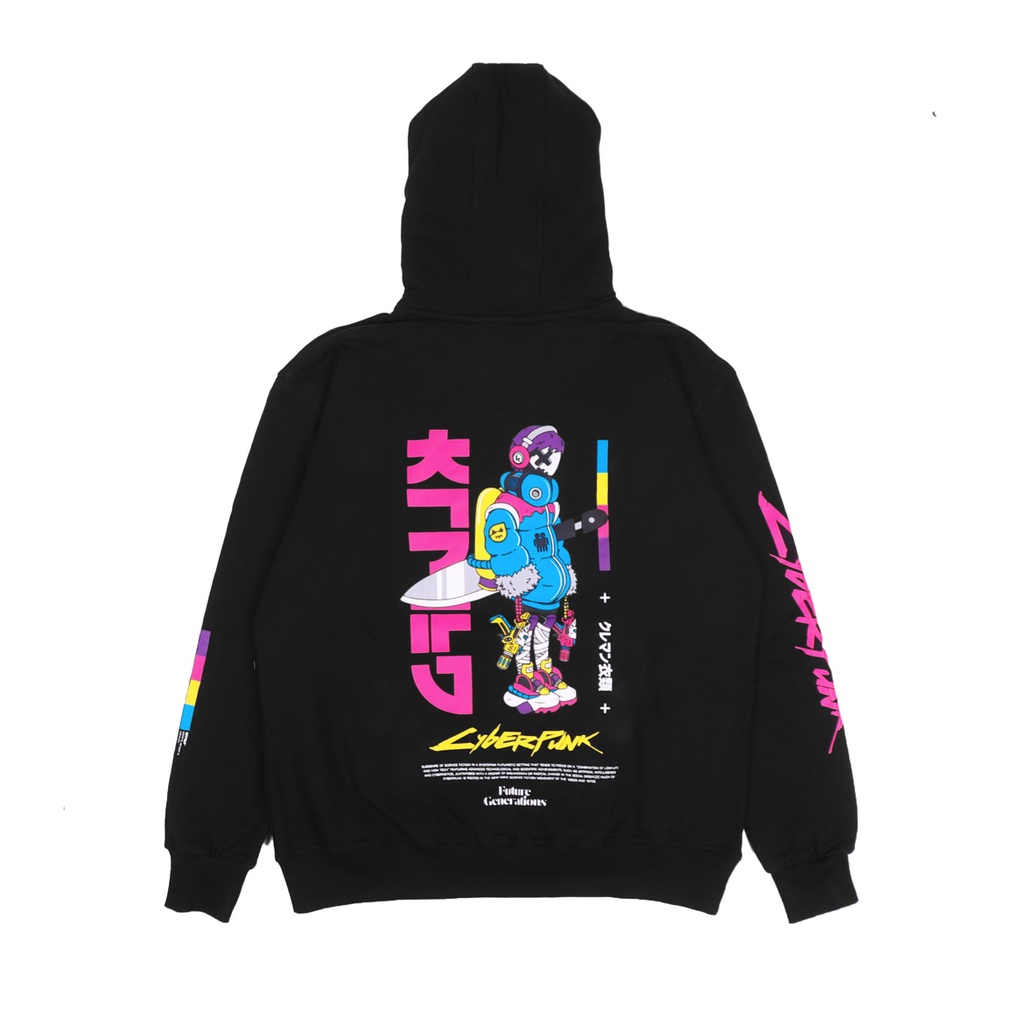 KREMLIN Electropunk Pullover Hoodie Hitam - Kazuo