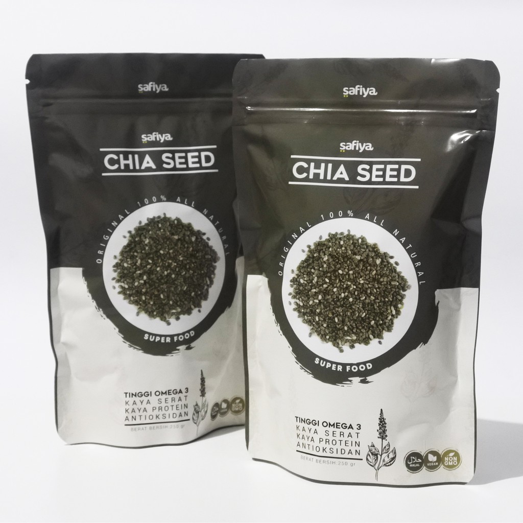 Safiya Chia Seed 1 Kg | Biji Chiaseed Hitam Organik Mexico Premium Original