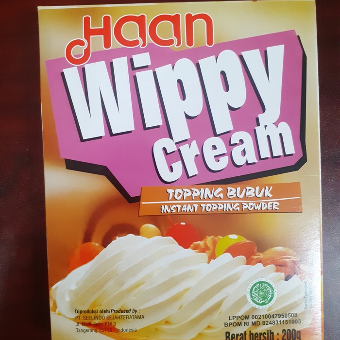 

Krim- Whipping Cream Bubuk Haan 200 Gram -Krim.