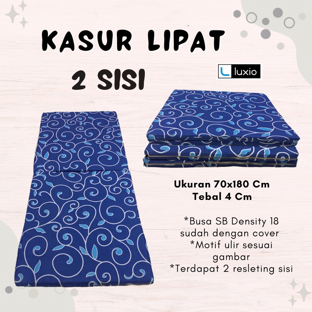 Kasur Lipat Busa SB 4 Cm / Kasur Lipat Lantai Uk 70x180 / Kasur Lipat 2 Sisi Density 18