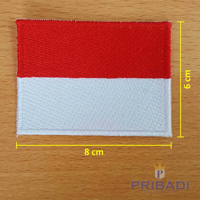 Bordir Logo Bendera / Patch Bendera Indonesia Bordir Merah Putih