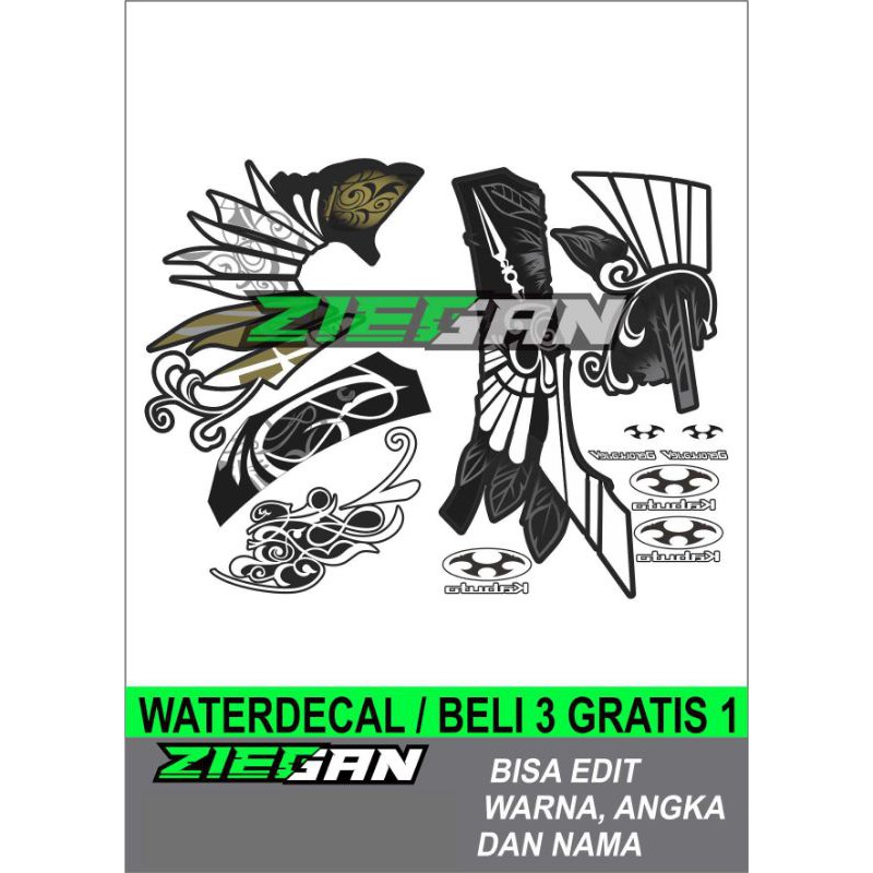 Water decal helm motif Kabuto