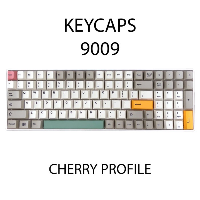 KEYCAPS 9009 PBT CHERRY PROFILE SUBLIM MECHANICAL KEYBOARD SINGLE SHOT