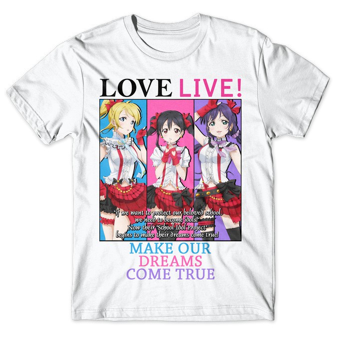 Eli, Nico, Nozomi µ’s – Love Live School Idol Project Anime T-Shirt/Kaos Anime