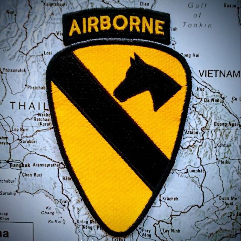 Patch 1st Cavalry Division Airborne Tab US Army Emblem Bordir Military