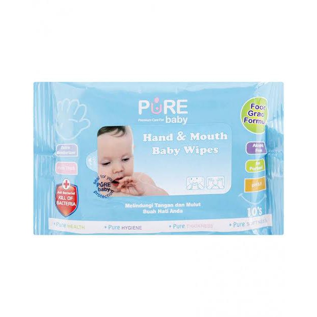 Purebaby Hand Mouth B Wipe Tisu Basah Bayi Tisu Wajah Bayi Tisu Basah Shopee Indonesia