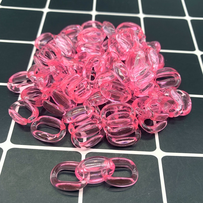 50pcs / lot Rantai Akrilik Bening 15x10mm Untuk Membuat Perhiasan DIY