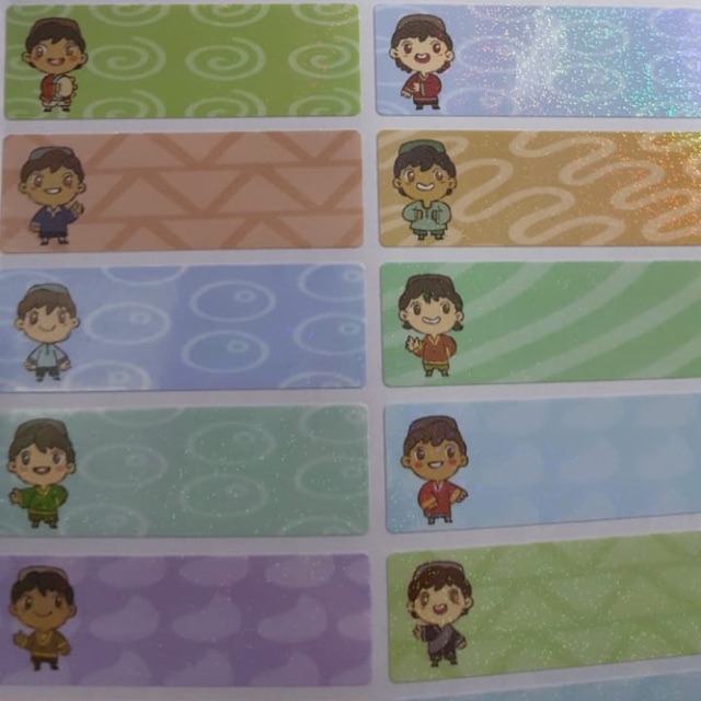 

Label waterproof / sticker anti air karakter Muslim Boys