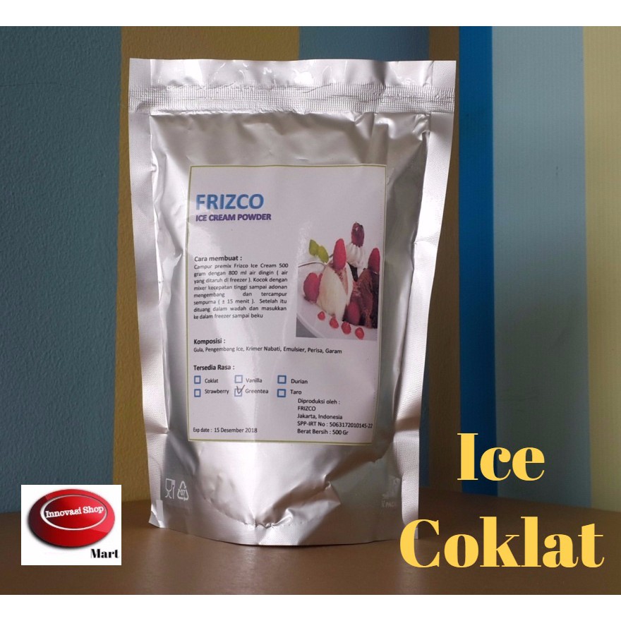 

COKLAT Ice Cream Frizco Instant Powder 500Gr Frisco Bubuk Es Krim hard ice cream