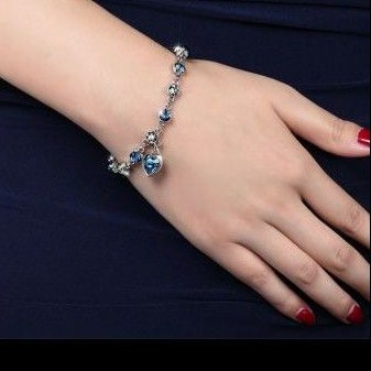 GELANG 925 ASLI Sterling silver safir biru TANZANITE gelang rantai