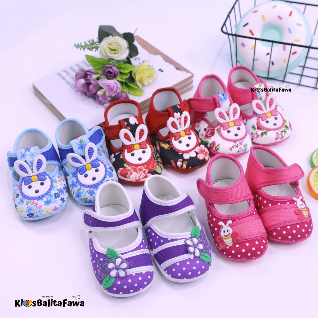 Prewalker Acha Baby Perempuan / Sepatu Bayi Perempuan Baru Lahir Pre Walker Premium Murah Cewek Import Babycinnamon