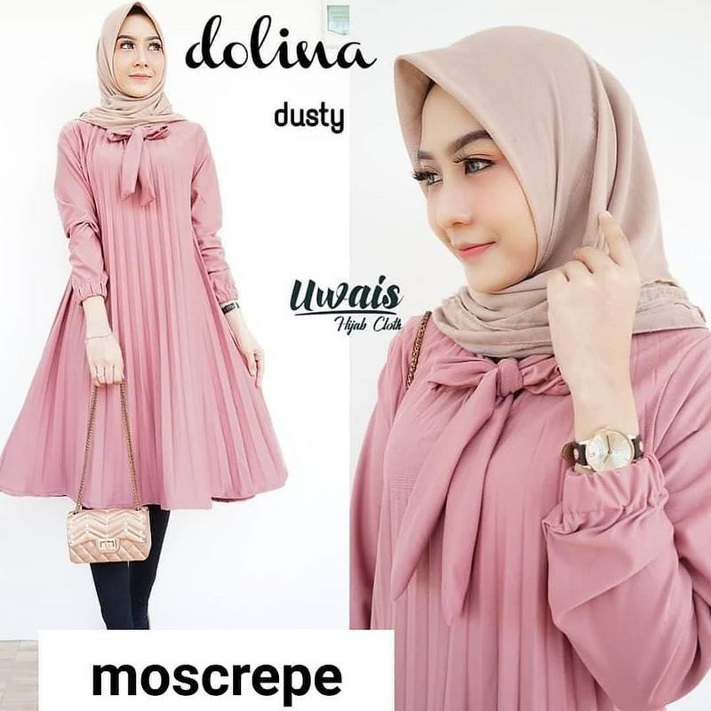 Baju Tunik Wanita Baju Atasan Wanita Terbaru Model Plisket Dolina Tunik Shopee Indonesia