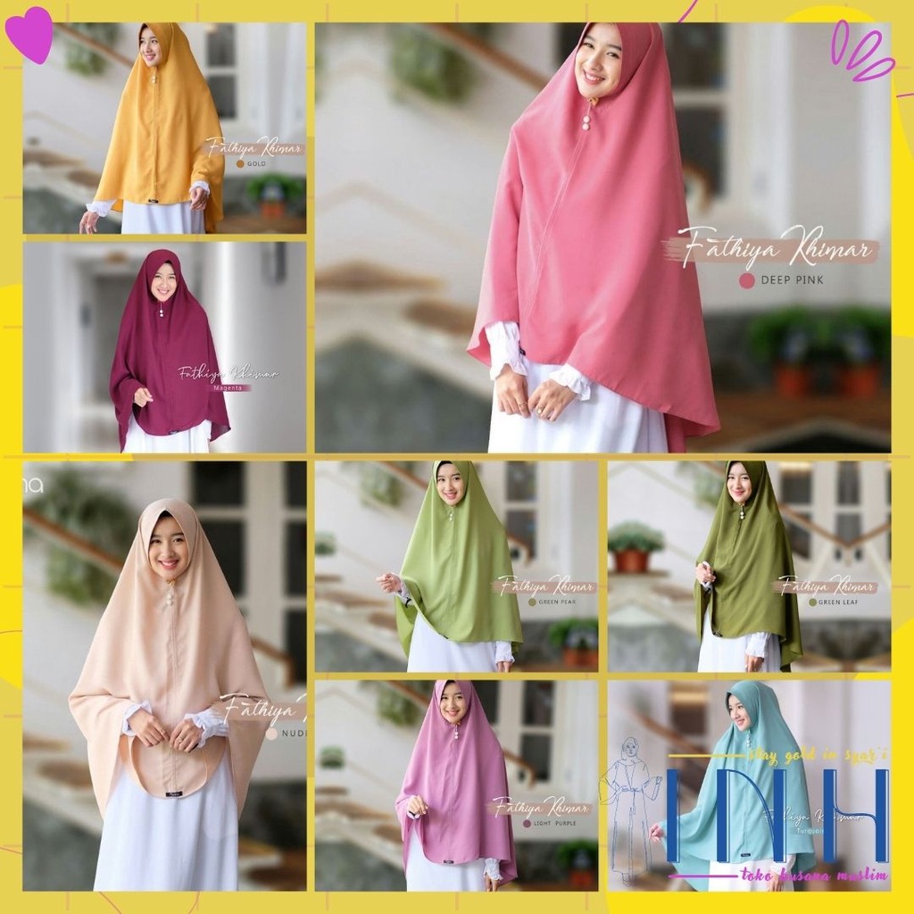 FATHIYA KHIMAR ORI AUDINA JILBAB INSTAN HIJAB INSTANT SYARI MURAH CANTIK NON PET HIJAB JUMBO POLOS K