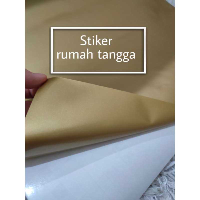 stiker lemari/kitchenset/meja/pintu dll warna gold dan silver Glossy