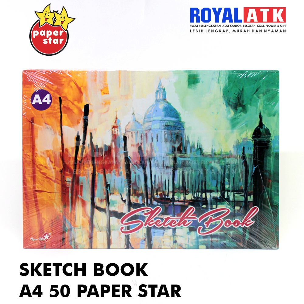 Buku Sketchbook A4 Paper Star 50 Lembar