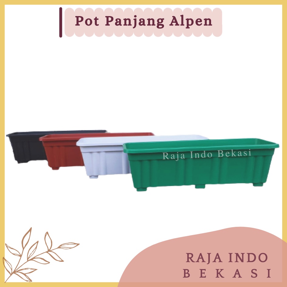 Pot Panjang Alpen 50 Hijau Putih Hitam Coklat Merah Bata Pot Bunga Segi Panjang 50cm 70cm Pot Panjang Hw Highway High Way 55 Pot Panjang Plastik Putih Murah Gantung - Pot Panjang 50