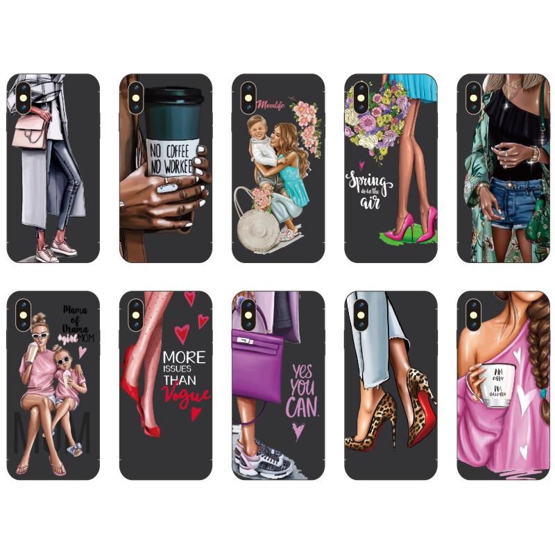 Softcase black Model Girl VIVO S1/Y12/Y53/Y81/Y91/Y91C/Y93/V15PRO/Z1PRO