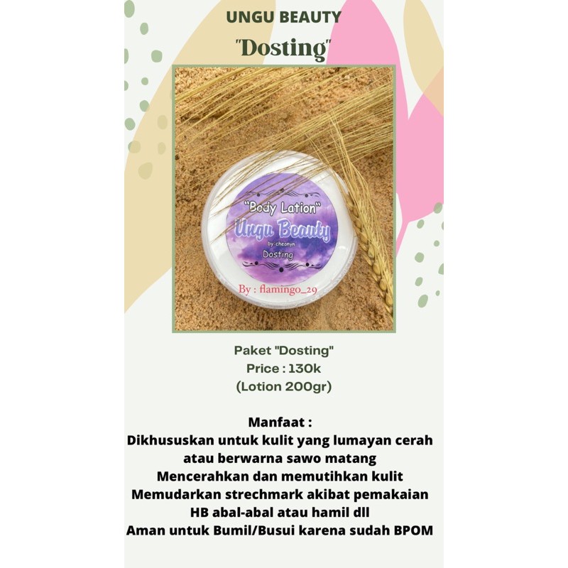 Handbody Ungu Beauty by Ccy.oyn (BPOM) Paket Dosting (Free packing bubble warp)