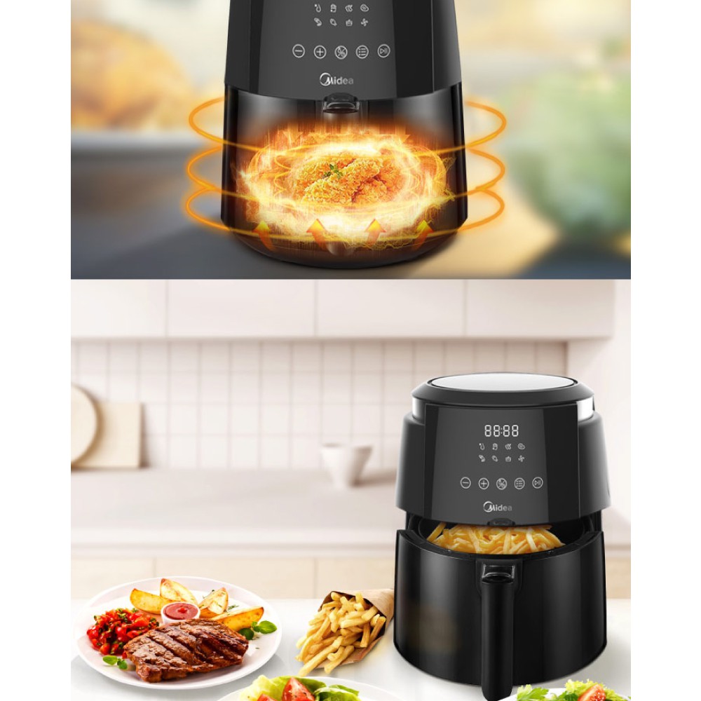 Air Fryer Midea MF-CN35B / Penggoreng Elektrik Digital - Kapasitas 4.7L