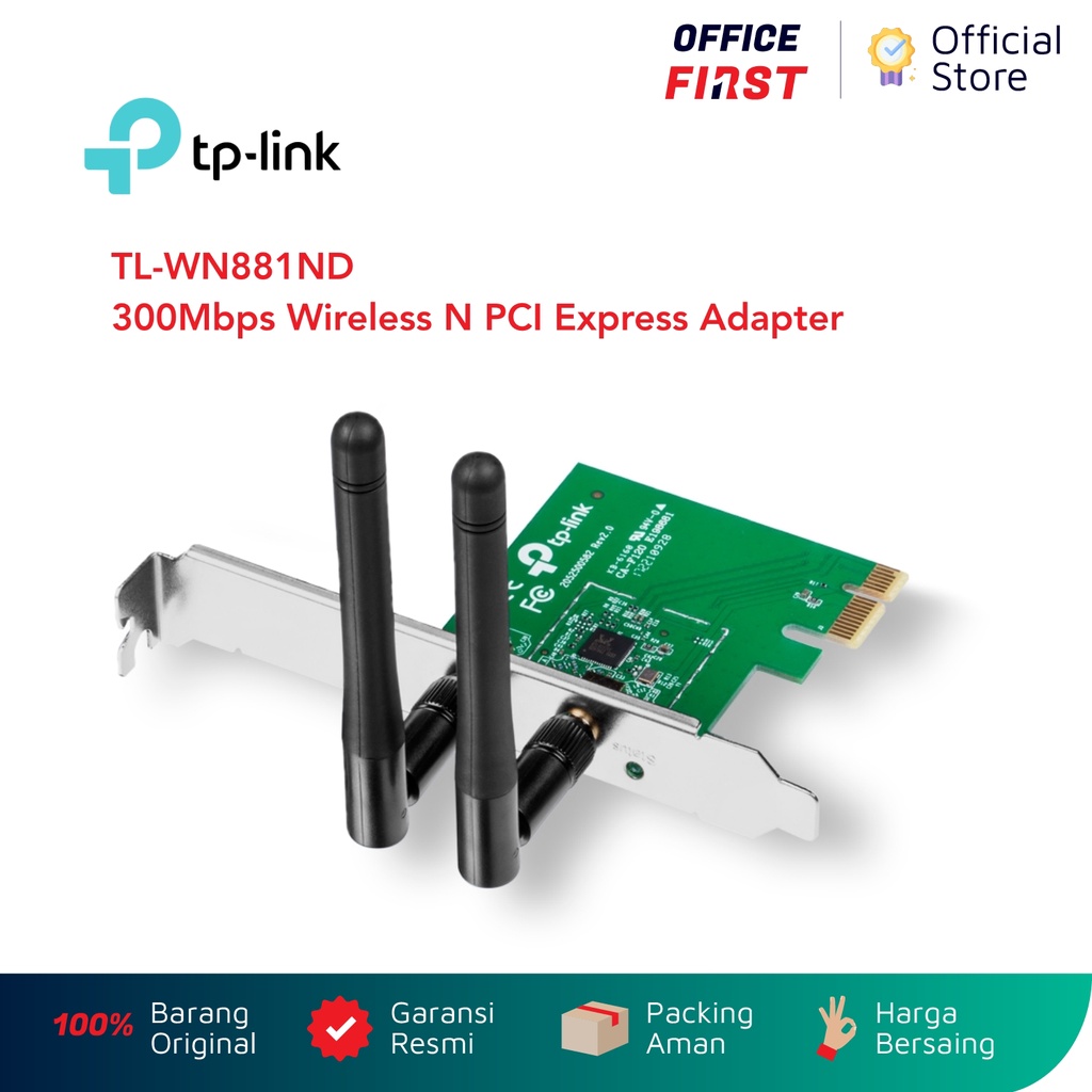 TP-Link TL-WN881ND 300Mbps Wireless N PCI Express Adapter Network Card