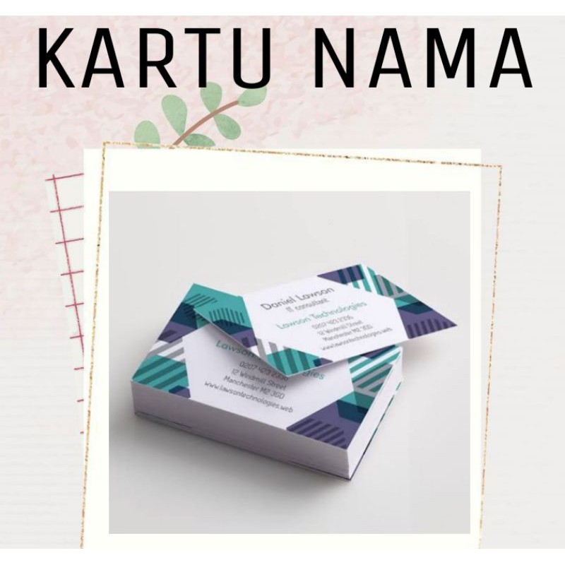 

KARTU NAMA COSTUM 9X5,5cm Isi 100pcs