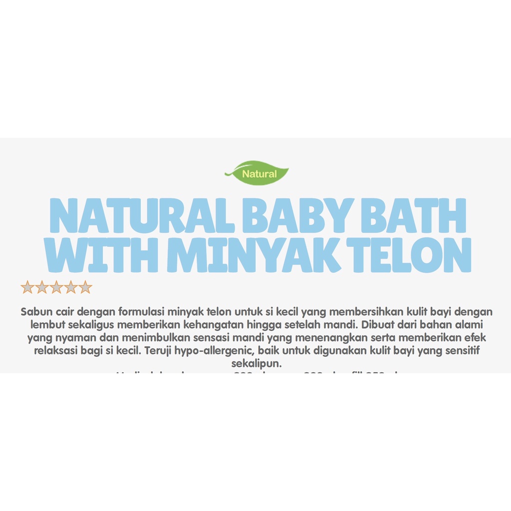 200ml sabun mandi cair  BABY BATH with minyak telon ZWITSAL Natural baby bath  bayi zwitsal