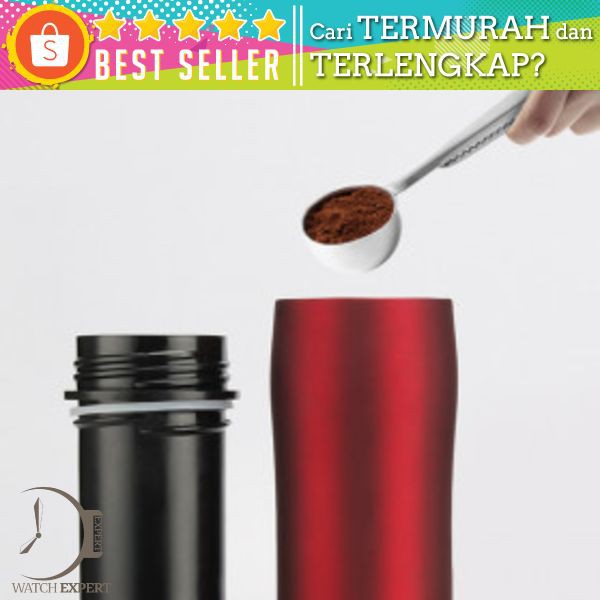 Self-Lock Botol Minum Kopi Portable French Press Coffee Maker 350ml - B46 - Black