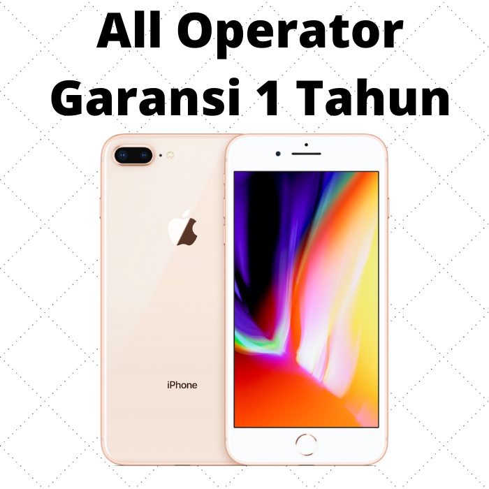 iphone 8 Plus 64GB/256gb black gold silver red Fullset mulus ori bergaransi-Gold