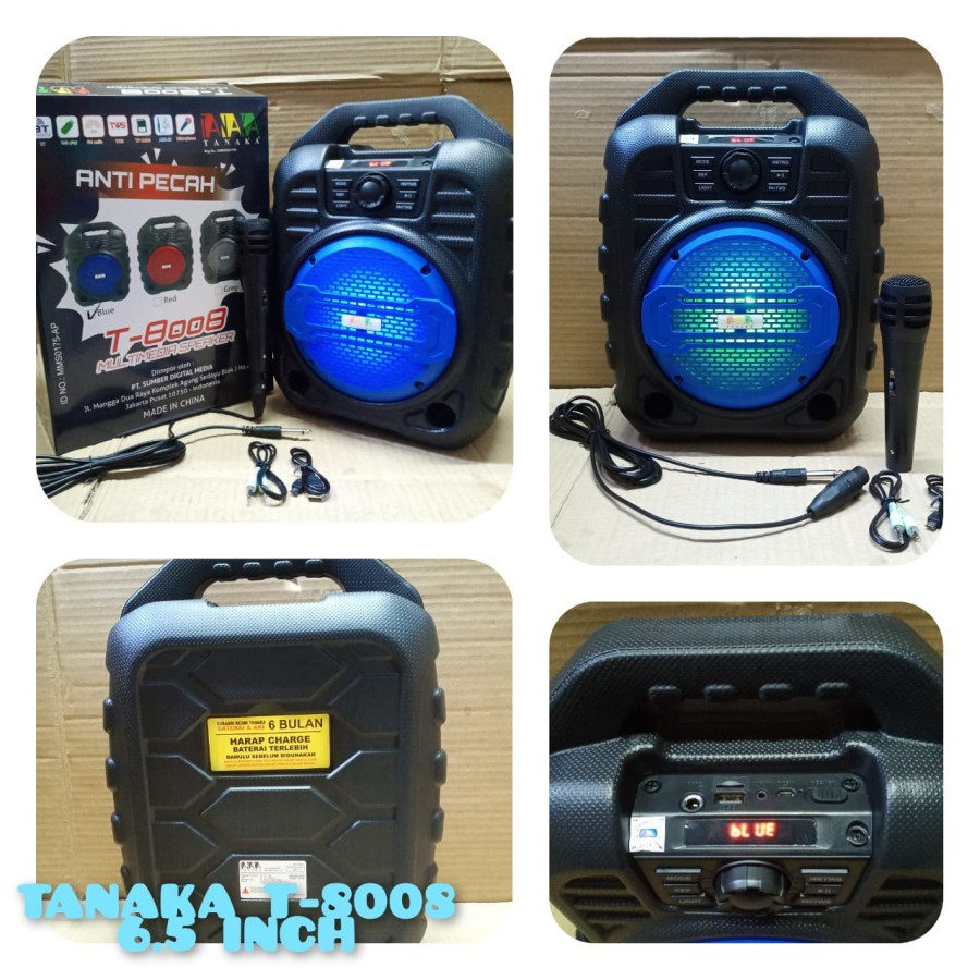 SPEAKER AKTIF TANAKA T-8008 6.5 INCH BLUETOOTH SPEAKER ANTI PECAH