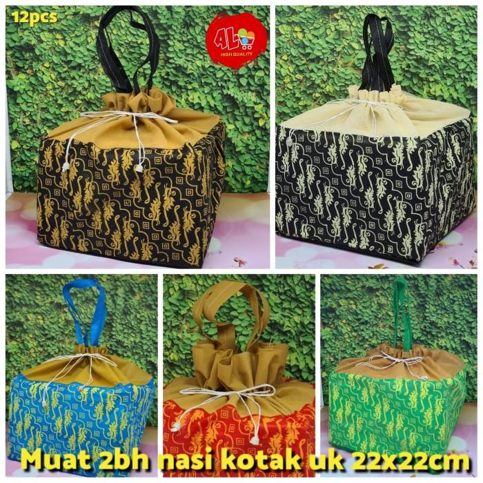 

12Pcs Tas Kain Spunbond Serut Batik Parang Pesta Hajatan Besekan Uk.22 011