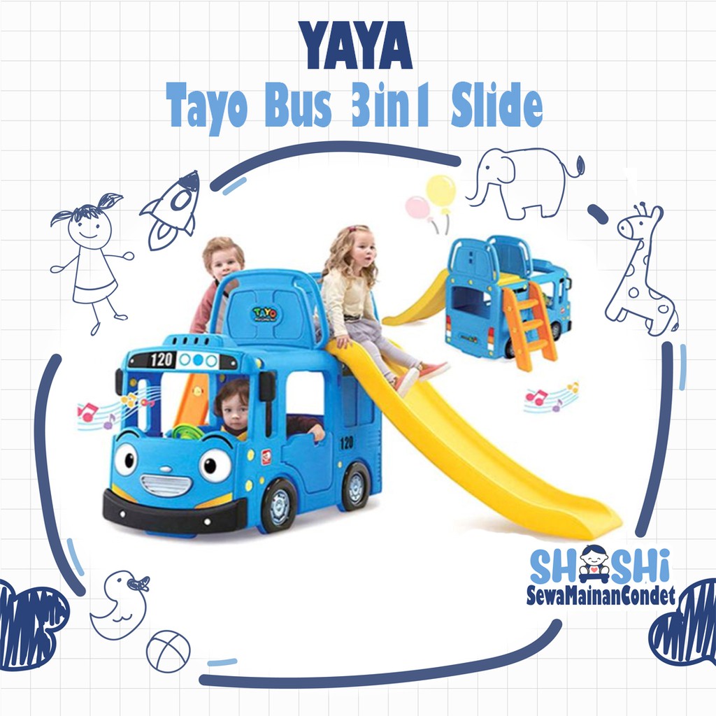 Sewa  Yaya Tayo Bus 3in1 Slide