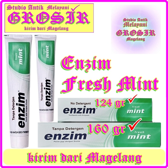 ENZIM FRESH MINT 160gr - 23900 - ENZIM 160Gr - PASTA GIGI ENZIM FRESH MINT 160gr - ODOL ENZIM - ENZI