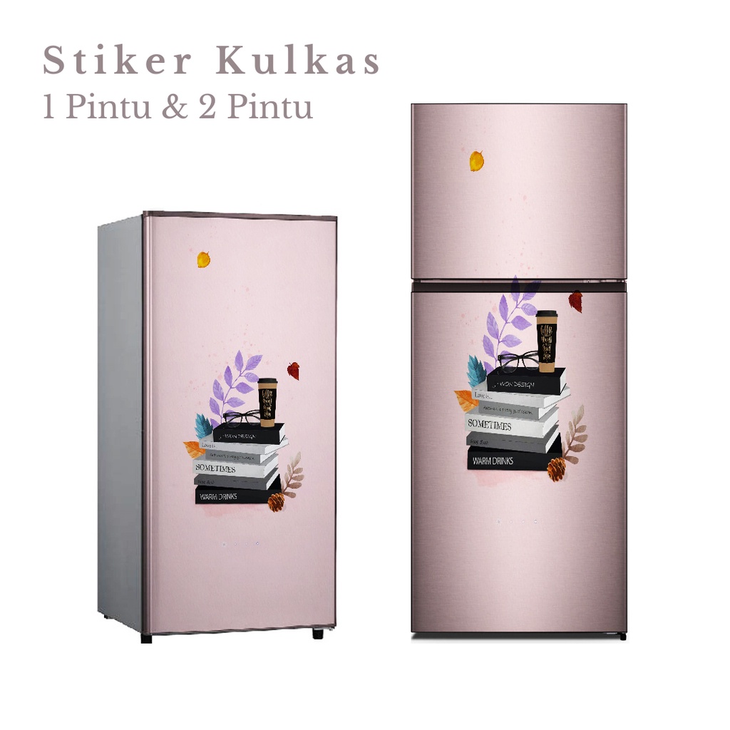 Stiker Kulkas 1 Pintu dan 2 Pintu motif Minimalist kode MT-62 - FM