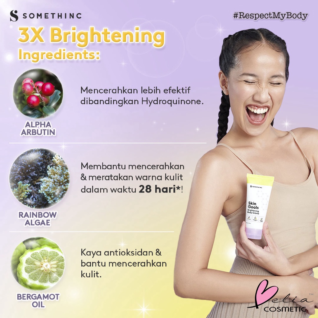 ❤ BELIA ❤ SOMETHINC Body Care All Product | Skin Goals Brightening Body Creme | Bakuchiol R-Cover Firming Body Creme | Botanical Heritage Oil Serum | Bust Firming Serum | BPOM