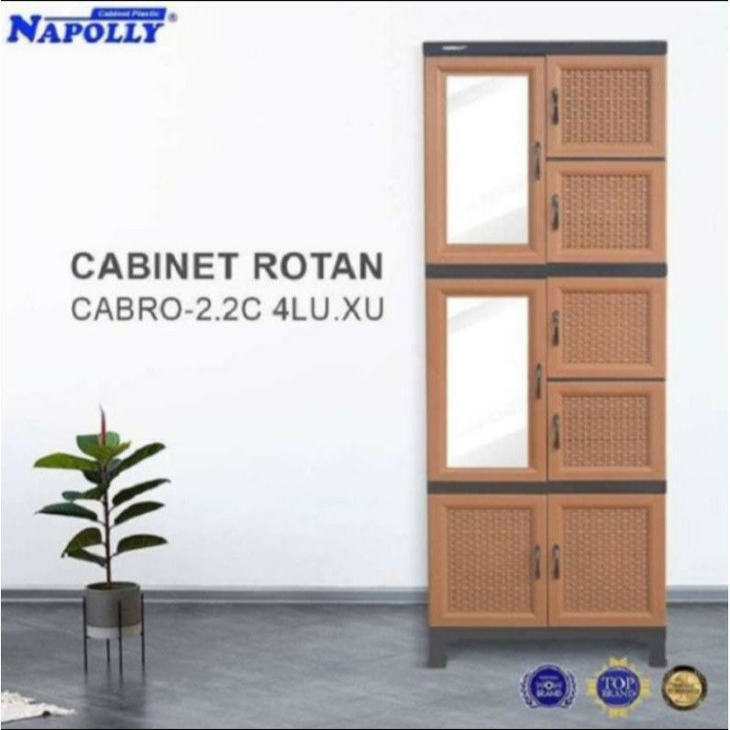 LEMARI PLASTIK KACA NAPOLLY/ CABRO 2.2C 4LU.XU