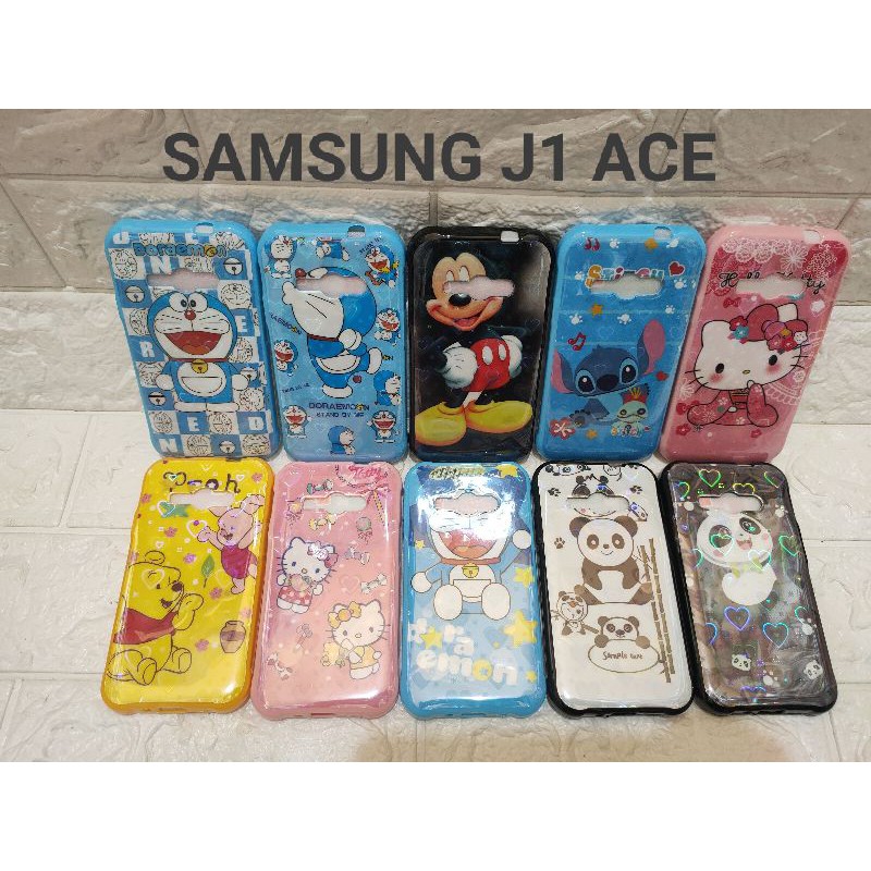 SAMSUNG J1 ACE SOFTCASE KARAKTER 3D GLOSSY 360 TEMPERED GLASS MOTIF