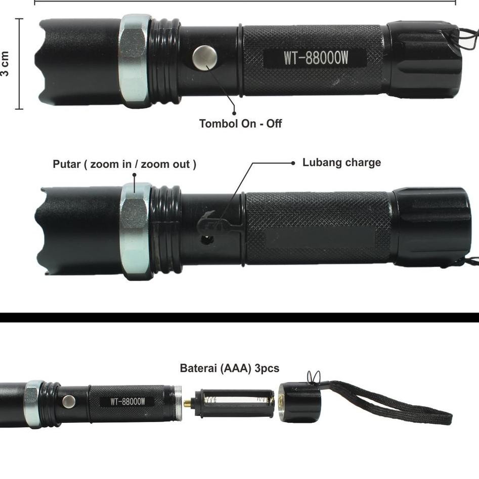 Murah Hemat SENTER SWAT POLICE 5 MODE 1 CONE 88W LED SUPER TERANG POLICE LALIN KOMPAS