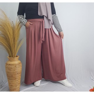 CELANA KULOT JUMBO BIG SIZE WANITA PINGGANG KARET HAMIL