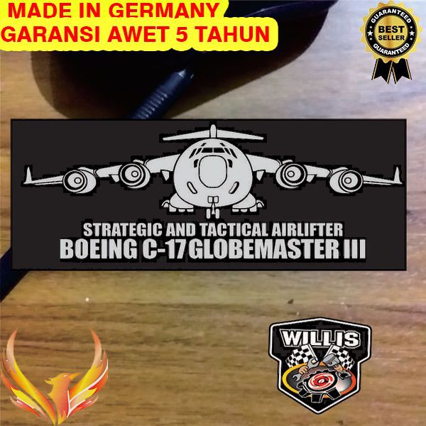 

TERMURAH Sticker Stiker Cutting Boeing C-17 Globemaster 01 Phoenix Star