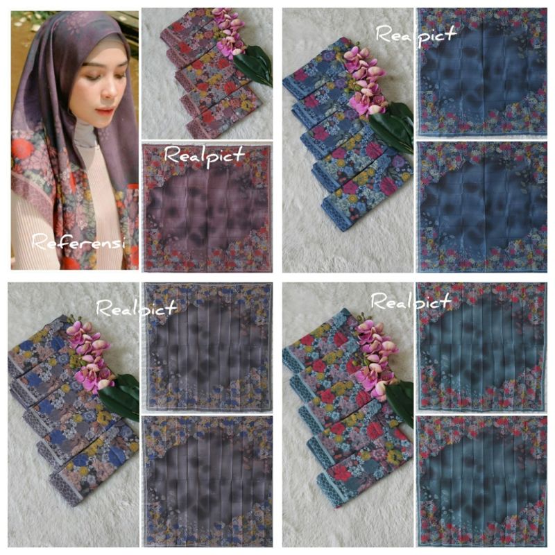 (COD)Kerudung Segiempat Voal Jilbab Denai Hijab Voal Motif Premium Segiempat Voal Motif-1