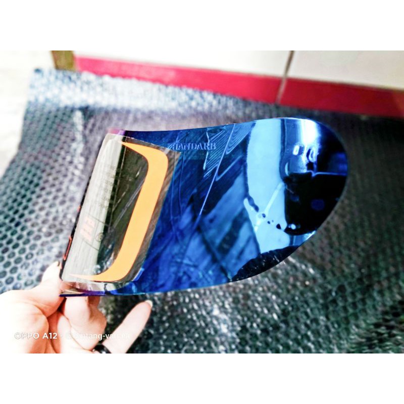 kaca helm KYT rc7 pnp kyt r10 k2r iridium blue kaca flat