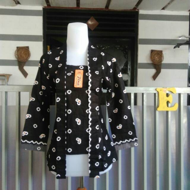 Blouse Kutubaru batik print jumputan wanita