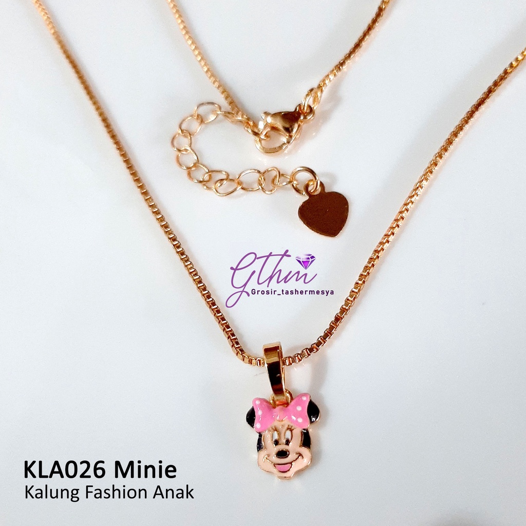 Kalung Anak Miky Minie Perhiasan Fashion Import Anti Karat Jual titanium KLA026 GTHM